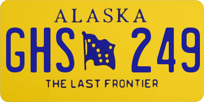 AK license plate GHS249