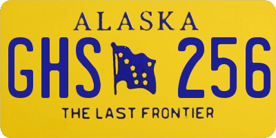AK license plate GHS256