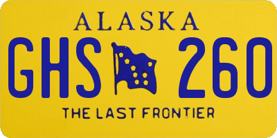 AK license plate GHS260