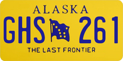 AK license plate GHS261