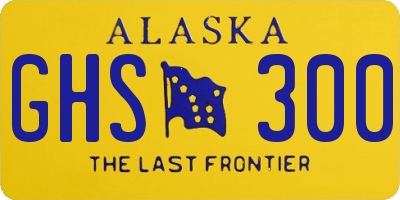 AK license plate GHS300
