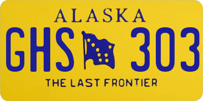 AK license plate GHS303