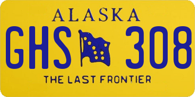 AK license plate GHS308