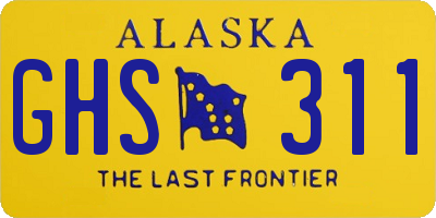 AK license plate GHS311