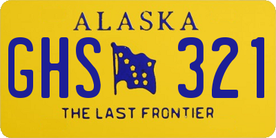 AK license plate GHS321