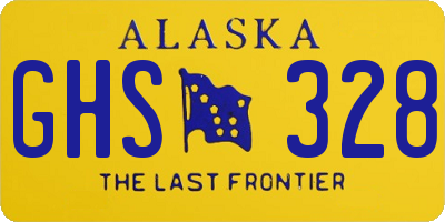 AK license plate GHS328