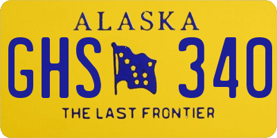 AK license plate GHS340