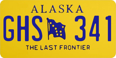 AK license plate GHS341