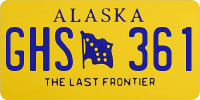 AK license plate GHS361