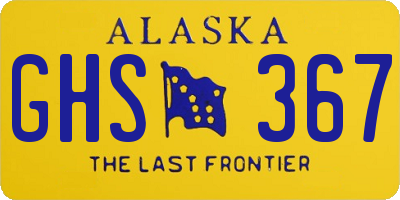 AK license plate GHS367