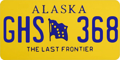 AK license plate GHS368
