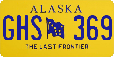 AK license plate GHS369