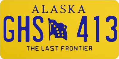 AK license plate GHS413