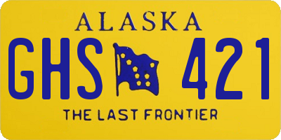 AK license plate GHS421