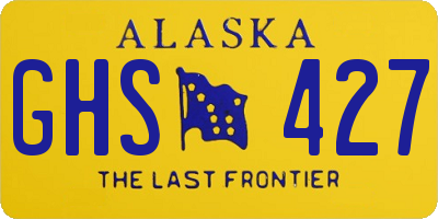 AK license plate GHS427
