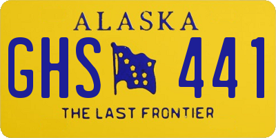 AK license plate GHS441