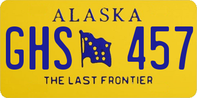 AK license plate GHS457