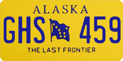 AK license plate GHS459