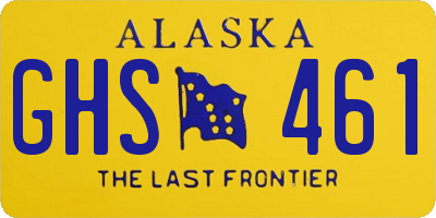 AK license plate GHS461