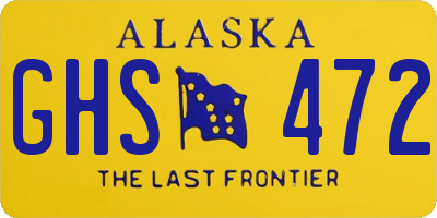 AK license plate GHS472