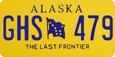 AK license plate GHS479