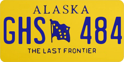 AK license plate GHS484