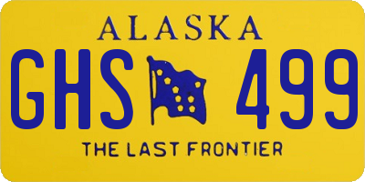 AK license plate GHS499