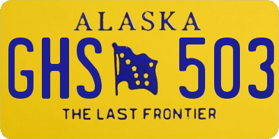 AK license plate GHS503