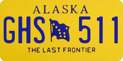 AK license plate GHS511