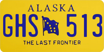AK license plate GHS513