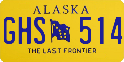 AK license plate GHS514