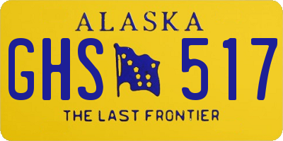 AK license plate GHS517