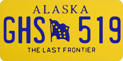 AK license plate GHS519