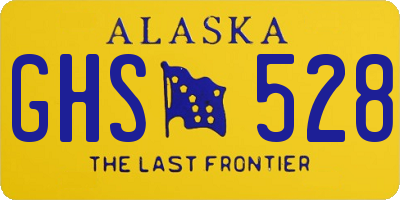 AK license plate GHS528