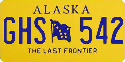AK license plate GHS542