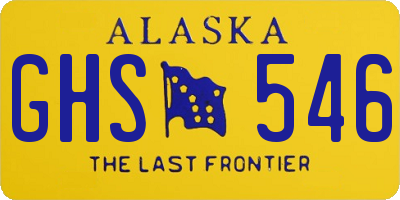 AK license plate GHS546