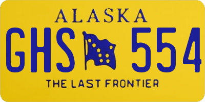 AK license plate GHS554