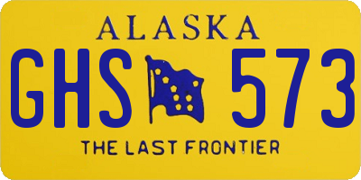 AK license plate GHS573