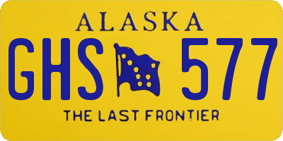 AK license plate GHS577