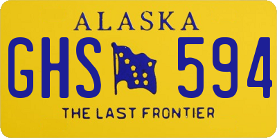 AK license plate GHS594