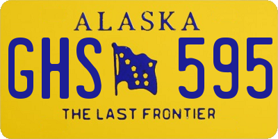 AK license plate GHS595