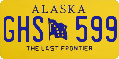 AK license plate GHS599