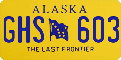 AK license plate GHS603