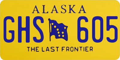 AK license plate GHS605