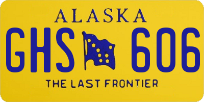 AK license plate GHS606