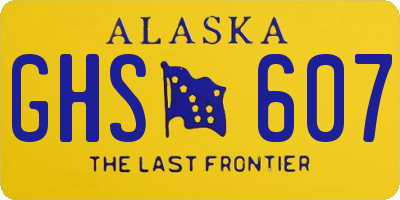 AK license plate GHS607