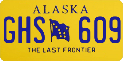 AK license plate GHS609
