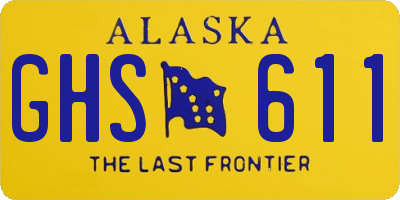 AK license plate GHS611