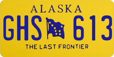 AK license plate GHS613