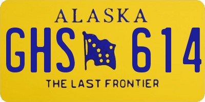 AK license plate GHS614